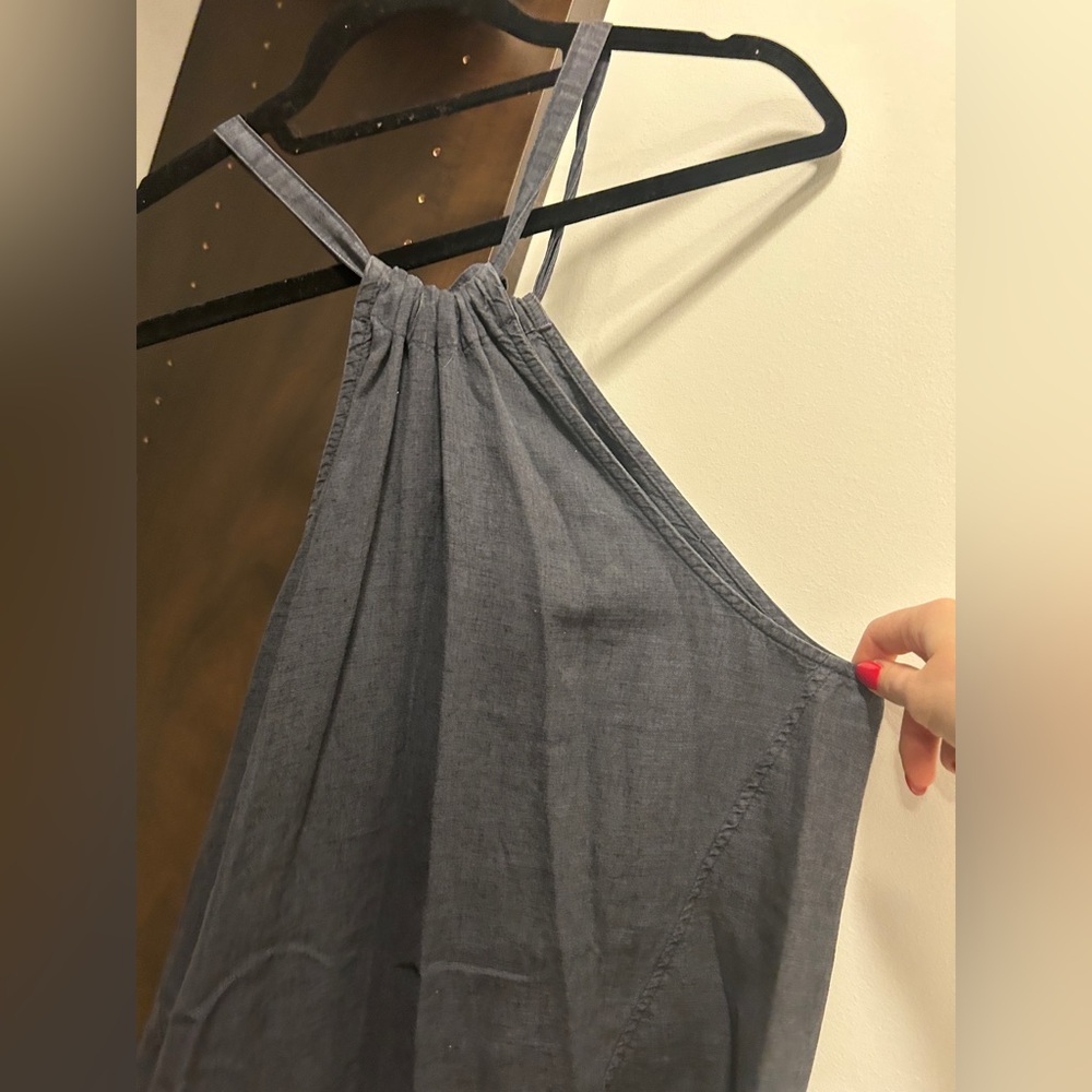 Sleeveless Chambray Top